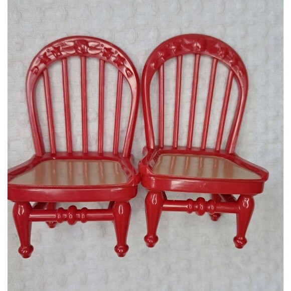 Vintage Fisher Price My Loving Family Dollhouse Chairs Stove Refrigerator Lot - Picture 15 of 16